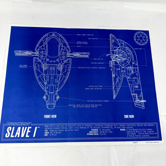 Star Wars 1996 Blueprint Lithograph Set Disney Animation Gallery Boxed 5 Prints - Picture 6 of 9